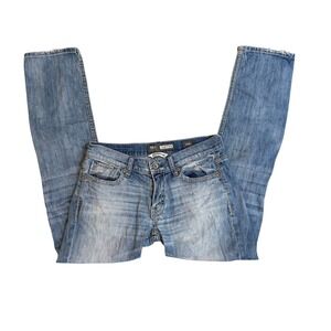 BKE Carter Straight Leg Jeans Mens 30R Light Wash Denim Distressed